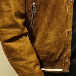 Hermes reversible suede and leather jacket
